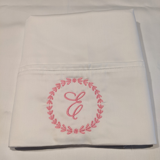 Pillowcases - Monogram - Single Initial with Border