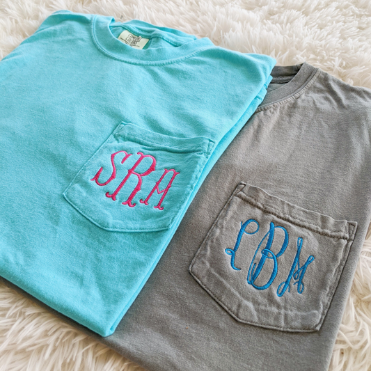 Pocket Tee - Monogram - Initials