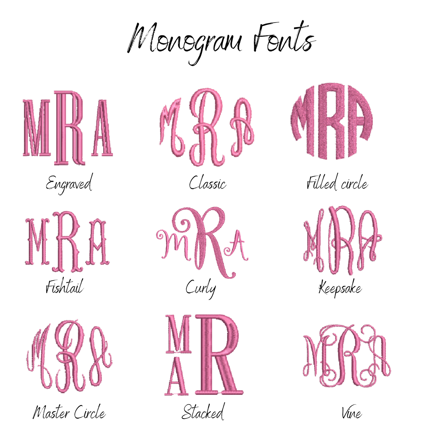 Pillowcases - Monogram - Initials